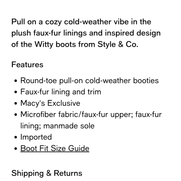 Style & Co. Women's Charcoal Winter Boots - Picture 8 of 8